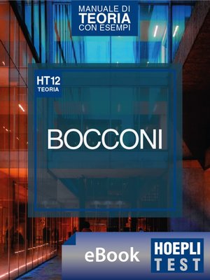 cover image of Hoepli Test 12 Bocconi Teoria